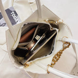 Leather Handbag Women Shoulder Crossbody Chain Tote Bag S825
