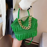 Leather Handbag Women Shoulder Crossbody Chain Tote Bag S825