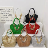 Leather Handbag Women Shoulder Crossbody Chain Tote Bag S825