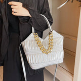 Leather Handbag Women Shoulder Crossbody Chain Tote Bag S825
