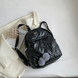 Fur Ball Women's Backpack Space Down Cotton School Travel BookBag Mochilas