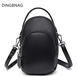 High Capacity Leather Mobile Phone Bag Women Crossbody Bags