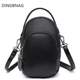 High Capacity Leather Mobile Phone Bag Women Crossbody Bags