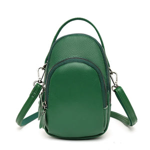 High Capacity Leather Mobile Phone Bag Women Crossbody Bags