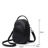High Capacity Leather Mobile Phone Bag Women Crossbody Bags