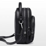 High Capacity Leather Mobile Phone Bag Women Crossbody Bags