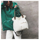Large Canvas Tote Bag Solid Colors Casual Shoulder Crossbody Travel Purse