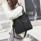Large Canvas Tote Bag Solid Colors Casual Shoulder Crossbody Travel Purse