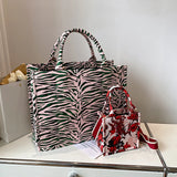 Jacquard Embroidery Top Handle Shoulder Tote Bag for Women