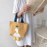 Canvas Ladies Shoulder Messenger Small Square Bag