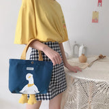 Canvas Ladies Shoulder Messenger Small Square Bag