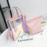 Colorful Tote Bag Laser Composite Shoulder Crossbody Bag