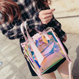 Colorful Tote Bag Laser Composite Shoulder Crossbody Bag