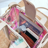 Colorful Tote Bag Laser Composite Shoulder Crossbody Bag