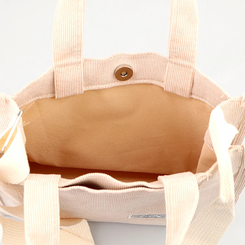 Corduroy Shoulder Bag Messenger Small Square Bag