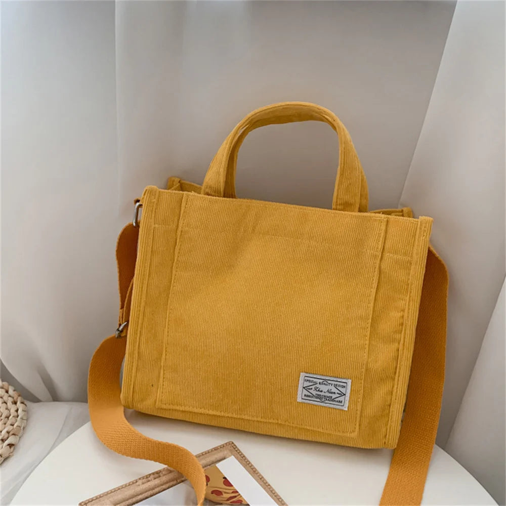 Corduroy Single Shoulder Bag Solid Color Small Square Bag