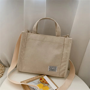 Corduroy Single Shoulder Bag Solid Color Small Square Bag