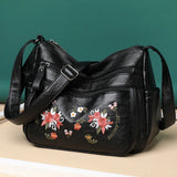 Soft Leather Shoulder Tote Handbag