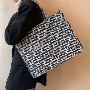 Women's Jacquard Embroidery Canvas Shoulder Bag