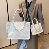 Women's Jacquard Embroidery Canvas Shoulder Bag