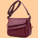 Soft Leather Handbag Casual Shoulder Bags for Women