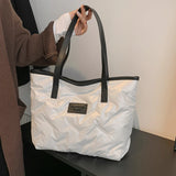 Winter Women's Shoulder Bag Lightweight Waterproof Down Space Bags