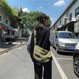 Vintage Canvas Tote Bag with Zipper and Pocket