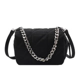 Nylon Mini Shoulder Bag Satchel Style Crossbody Bags Metale Chain Clutches