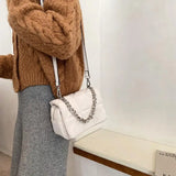 Nylon Mini Shoulder Bag Satchel Style Crossbody Bags Metale Chain Clutches