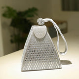 Triangle Rhinestone Clutch Purse for Women