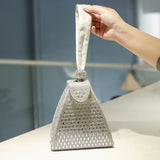 Triangle Rhinestone Clutch Purse for Women