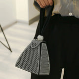 Triangle Rhinestone Clutch Purse for Women