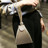 Triangle Rhinestone Clutch Purse for Women