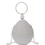Rhinestone Evening Bag Top Handle Chain Shoulder Bag