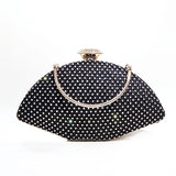 Plaid Diamond Clutch Purse Evening Bag Chain Shoulder Bags