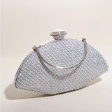 Plaid Diamond Clutch Purse Evening Bag Chain Shoulder Bags
