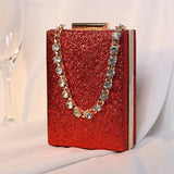 Crystal Rhinestone Handbag Top Handle Shoulder Bag Women's Crossbody Mini Purse