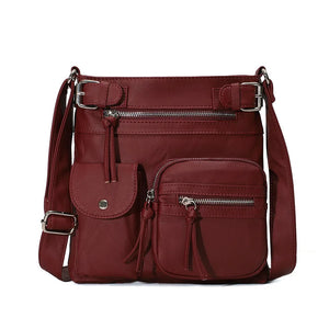 Women's Waterproof PU Leather Shoulder Bag