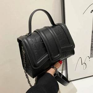 Stone Pattern Shoulder Messenger Bags for Women Small Flap Crossbody Bag