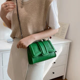 Stone Pattern Shoulder Messenger Bags for Women Small Flap Crossbody Belt Bag