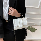 Stone Pattern Shoulder Messenger Bags for Women Small Flap Crossbody Belt Bag