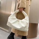Women Tote Shoulder Bags Folds Dumplings Soft Roupas Femininas Clutch