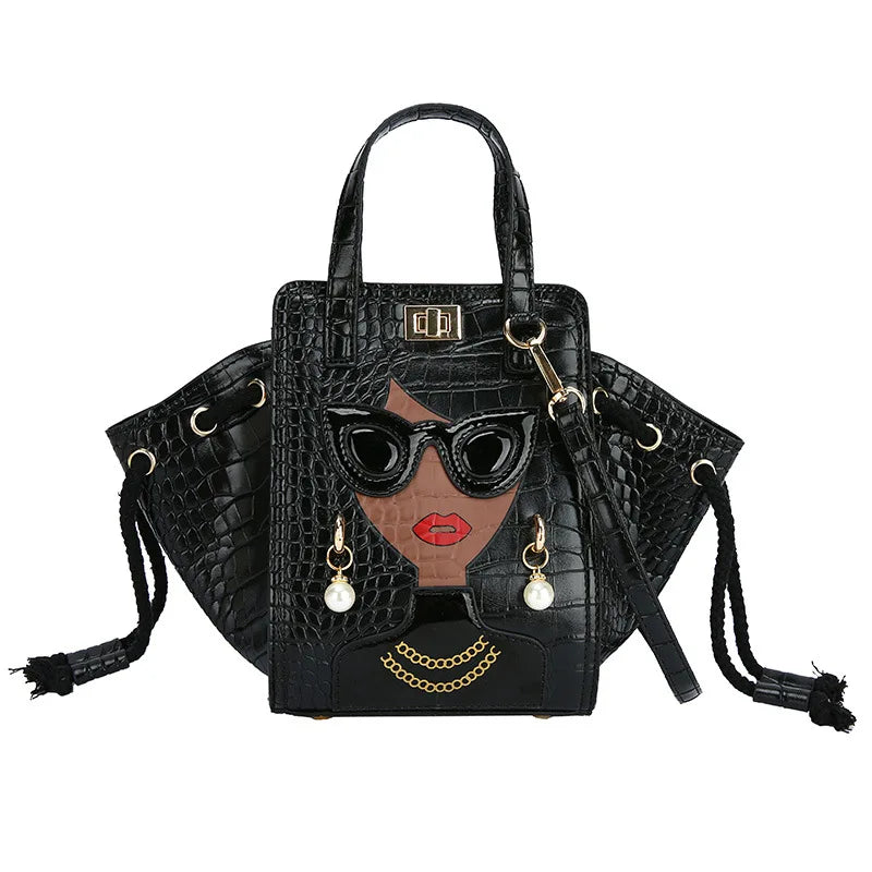 Large Capacity Tote Bag Pu Leather Crossbody Shoulder Handbag