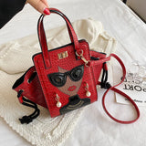 Large Capacity Tote Bag Pu Leather Crossbody Shoulder Handbag