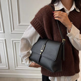 High Leather Crossbody Messenger Bag for Women Shoulder