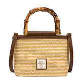 Straw Bucket Bag for Women Summer Lady Travel Purse Shoulder Crossbody