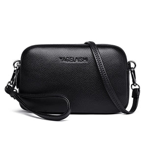 Vintage Leather Crossbody Bag Small Messenger Shoulder Bag Ladies Handbag