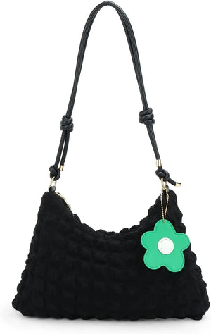 Women Bubble Flower Handbag Crossbody Clutch Bag Purse