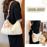 Women Bubble Flower Handbag Crossbody Clutch Bag Purse