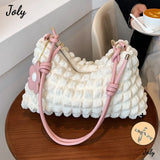 Women Bubble Flower Handbag Crossbody Clutch Bag Purse